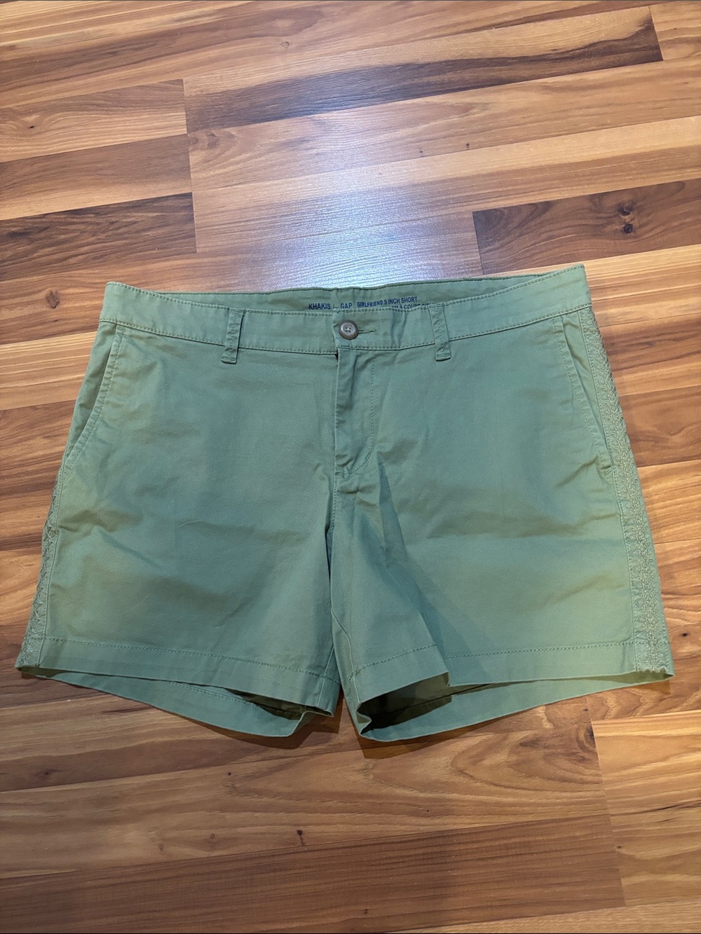 GAP Women's Mint Green Cotton Bermuda Shorts